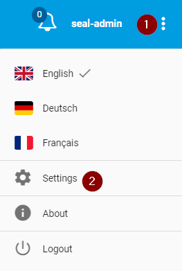 The meatball menu at the top left of the user interface